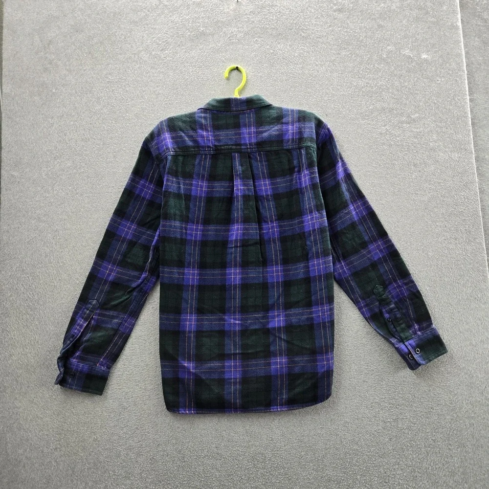 The North Face Men Button Up Shirt M Green Plaid Arroyo Flannel Shirt